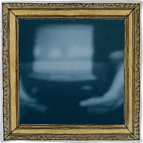 The album artwork for 'Branding Bruises'. The album artwork shows Lea from the side, standing straight-legged, bending over to touch her toes. Behind her is a blanket fort. The scene is set against a blank white background.